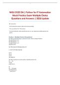 WGU D522 OA &vert; Python for IT Automation Mock Practice Exam Multiple Choice Questions and Answers &vert; 2026 Update 