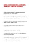 TFM01 TEST QUESTIONS COMPLETE WITH 100&percnt; VERIFIED ANSWERS