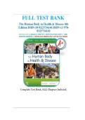 Test Bank For The Human Body in Health & Disease 8th Edition By Kevin T&period; Patton&semi; Frank Bell&semi; Terry Thompson&semi; Peggie Williamson &vert; &vert; 9780323734165 &vert; Chapter 1-25 &vert; Complete Questions And Answers A&plus;