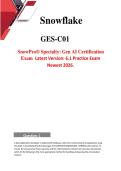  SnowPro&reg; Specialty&colon; Gen AI Certification Exam  Latest Version&colon; 6&period;1 Practice Exam Newest 2026&period;