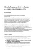 Samenvatting H 1&sol;12 Klinische Neuropsychologie van Kessels e&period;a&period; &lpar;2022&rpar;