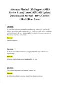 Advanced Medical Life Support AMLS Review Exam Latest 2025-2026 Update Questions and Answers 100&percnt; Correct GRADED A - Xavier