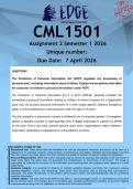 CML1501 Assignment 2 &lpar;ANSWERS&rpar; Semester 1 2026 - DISTINCTION GUARANTEED
