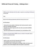 HIPAA and Privacy Act Training &lowbar; Challenge Exam 