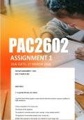 PAC2602 Assignment 1 Due 27 March 2026 - Disinction Guaranteed   &lowbar;UNISA