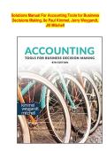 Solutions Manual for Accounting&colon; Tools for Business Decision Making&comma; 8th Edition By&colon; Paul D&period; Kimmel&comma; Jerry J&period; Weygandt&comma; and Jill E&period; Mitchell