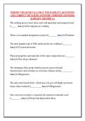 PERIOD 7-RS-04 METALLURGY WELDABILITY QUESTIONS  AND CORRECT DETAILED ANSWERS &lpar;VERIFIED ANSWERS&rpar;  ALREADY GRADED A&plus;