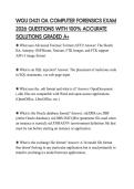 WGU D431 OA COMPUTER FORENSICS EXAM 2026 QUESTIONS WITH 100&percnt; ACCURATE SOLUTIONS GRADED A&plus;
