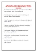 METALLURGY EXAM 1 QUESTIONS AND CORRECT  DETAILED ANSWERS &lpar;VERIFIED ANSWERS&rpar; ALREADY  GRADED A&plus;