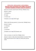 CWB LEVEL 1 METALLURGY AND MATERIAL  SPECIFICATION QUESTIONS AND CORRECT DETAILED  ANSWERS &lpar;VERIFIED ANSWERS&rpar; ALREADY GRADED A&plus;