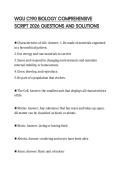 WGU C190 BIOLOGY COMPREHENSIVE SCRIPT 2026 QUESTIONS AND SOLUTIONS