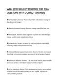 WGU C190 BIOLOGY PRACTICE TEST 2026 QUESTIONS WITH CORRECT ANSWERS