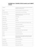BSC2085 Exam 1 UPDATED ACTUAL Questions and CORRECT  Answers 