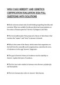 WGU C653 HEREDITY AND GENETICS CERTIFICATION EVALUATION 2026 FULL QUESTIONS WITH SOLUTIONS