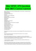 Ohio MPJE Exam Prep &vert; 470 Practice Questions with Verified Answers