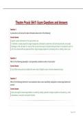 Theatre Praxis 5641&rpar; Exam Questions and Answers