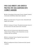 WGU C653 HEREDITY AND GENETICS PRACTICE TEST 2026 QUESTIONS WITH CORRECT ANSWERS