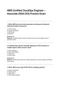  AWS Certified CloudOps Engineer &ndash; Associate &lpar;SOA-C03&rpar; Practice Exam&period;pdf