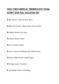 WGU C804 MEDICAL TERMINOLOGY EXAM SCRIPT 2026 FULL SOLUTION SET