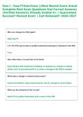 Exam 1 - Texas PT Rules Exam &vert;&vert;Most Recent Exam Actual  Complete Real Exam Questions And Correct Answers  &lpar;Verified Answers&rpar; Already Graded A&plus; &vert; Guaranteed  Success&excl;&excl; Newest Exam &vert; Just Released&excl;&excl; 2026-2027
