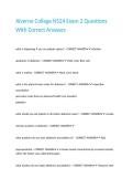 Alverno College N524 Exam 2 Questions With Correct Answers