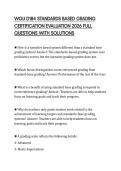 WGU D184 STANDARDS BASED GRADING CERTIFICATION EVALUATION 2026 FULL QUESTIONS WITH SOLUTIONS