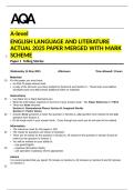 AQA A Level English Language & Literature  Paper 1 Telling Stories &lpar;2025 Exam &plus; Mark Scheme&rpar;