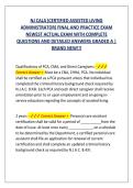 NJ CALA &lpar;Certified Assisted Living Administrator&rpar; Final & Practice Exam Prep &vert; Questions and Detailed Answer