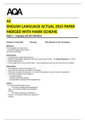 AQA AS English Language  Paper 1 Language and the Individual &lpar;2025 Exam &plus; Mark Scheme&rpar;