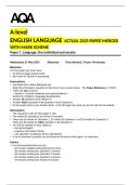 AQA A Level English Language  Paper 1 Language&comma; the Individual & Society &lpar;2025 Exam &plus; Mark Scheme&rpar;