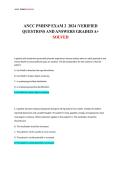 ANCC PMHNP EXAM 2 2024 VERIFIED QUESTIONS AND ANSWERS GRADED A&plus; SOLVED