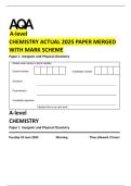AQA GCSE FULL CHEMSTRY  2025 PAPER PACK MERGED WTH MARKING SCHEMES &lpar; INCLUDES PP 1F&comma; PP1H&comma; PP2F&comma;PP2H &rpar;