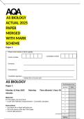 2025 AQA AS Biology  Paper 1 &lpar;Exam &plus; Mark Scheme&rpar;