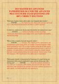 D115 MASTER SET-ADVANCED  PATHOPHYSIOLOGY FOR THE ADVANCED  PRACTICE NURSE EXAM QUESTIONS AND  100&percnt; CORRECT SOLUTIONS