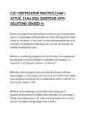 CLC CERTIFICATION PRACTICE EXAM 1 ACTUAL EXAM 2026 QUESTIONS WITH SOLUTIONS GRADED A&plus;