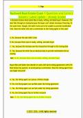 Rockwell Real Estate Exam 1 &vert; Updated Practice Questions with Correct Answers