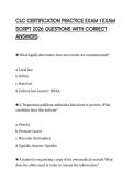 CLC CERTIFICATION PRACTICE EXAM 1 EXAM SCRIPT 2026 QUESTIONS WITH CORRECT ANSWERS