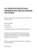 CLC CERTIFICATION PRACTICE EXAM 1 EXAMINATION STUDY GUIDE 2026 QUESTIONS WITH ANSWERS