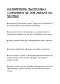 CLC CERTIFICATION PRACTICE EXAM 2 COMPREHENSIVE TEST 2026 QUESTIONS AND SOLUTIONS