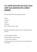 CLC CERTIFICATION PRACTICE EXAM 2 EXAM SCRIPT 2026 QUESTIONS WITH CORRECT ANSWERS