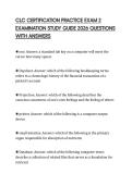 CLC CERTIFICATION PRACTICE EXAM 2 EXAMINATION STUDY GUIDE 2026 QUESTIONS WITH ANSWERS