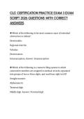 CLC CERTIFICATION PRACTICE EXAM 3 EXAM SCRIPT 2026 QUESTIONS WITH CORRECT ANSWERS