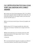CLC CERTIFICATION PRACTICE EXAM 4 EXAM SCRIPT 2026 QUESTIONS WITH CORRECT ANSWERS