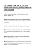 CLC CERTIFICATION PRACTICE EXAM 4 EXAMINATION STUDY GUIDE 2026 QUESTIONS WITH ANSWERS