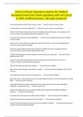 Intro to Clinical Laboratory Science for Medical Assistants Final Exam Study Questions with all Correct & 100&percnt; Verified Answers &vert;Already Graded A&plus;