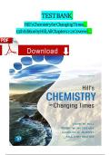 Test Bank for Hill's Chemistry for Changing Times 15th Edition by John Hill&comma; Terry McCreary&comma; Marilyn Duerst&comma; and Rill Reuter &vert; Complete Chapter 1-21 Coverage &vert; Instant Download