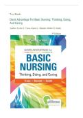 Test Bank -Davis Advantage for Basic Nursing Thinking&comma; Doing&comma; and Caring Thinking&comma; Doing&comma; and Caring 3rd Edition &lpar; Leslie S&period; Treas&comma;2024 &rpar; Newest Edition