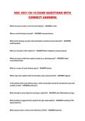 HSC 4551 CH 10 EXAM QUESTIONS WITH CORRECT ANSWERS 