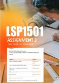 LSP1501 Assignment 3 Semester 1 2026 - Due 30 June 2026