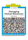 TEST BANK Managing Human Resources 19th Edition by Snell & Morris &vert; Complete Chapters 1-16 &vert; All Questions & Answers with Rationales